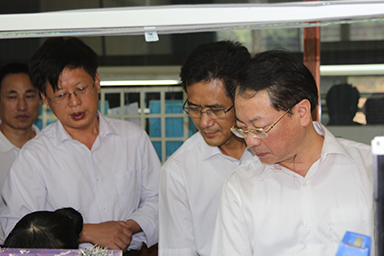 福建省紀委副書記、監(jiān)察廳廳長陳善光一行視察虹潤公司